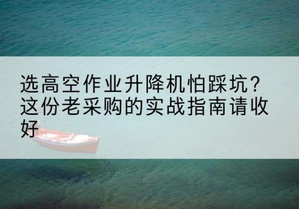 孝义高空作业升降机厂家推荐-选高空作业升降机怕踩坑？这份老采购的实战指南请收好