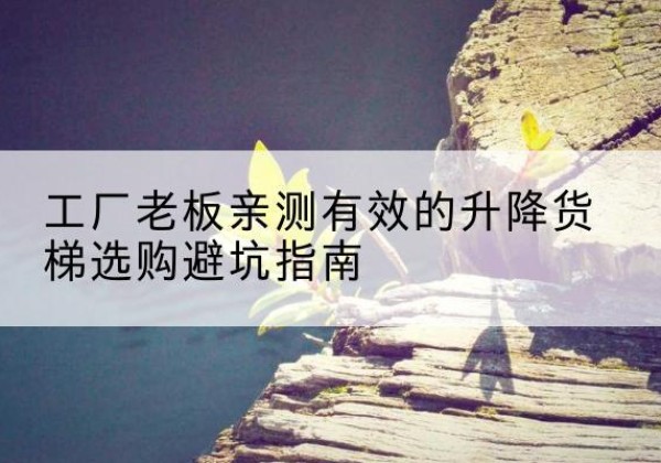 孝义升降货梯怎么选-工厂老板亲测有效的升降货梯选购避坑指南